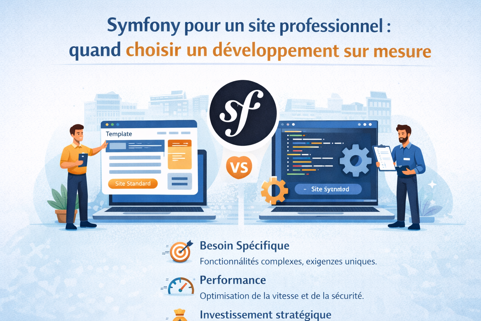 Symfony pour un site professionnel : quand choisir un developpement sur mesure